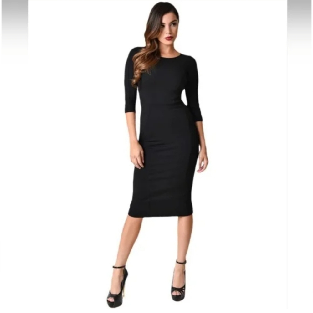 Unique Vintage 1960’S Half Sleeve Mod Midi Dress